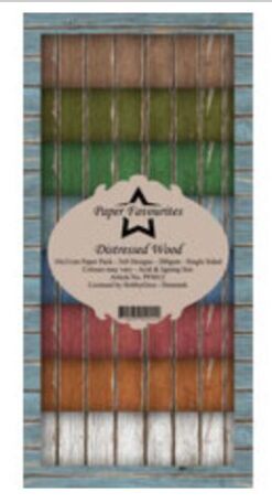 Paper Favourites Distressed Wood slim paper pack