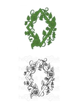 Pakke: Petite Pansy Frame stempler og dies + Lacy Diamond die