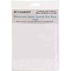 Foundations Jagged Quarter Flip Folio - White