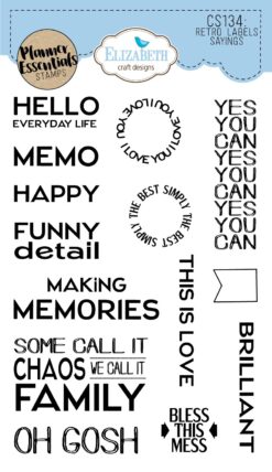 Retro Labels Sayings stamps CS134